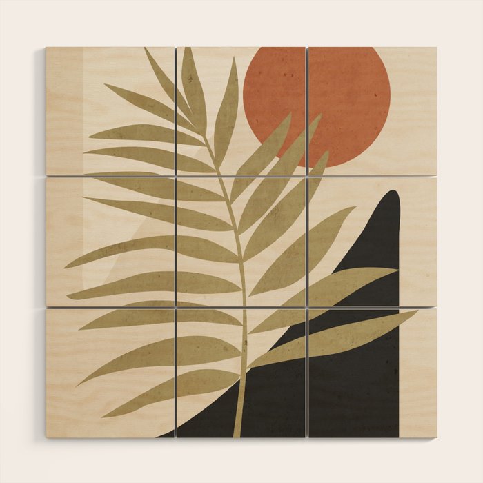 Tropical Leaf- Abstract Art 9 Wood Wall Art Gallery Image 1