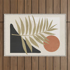 Tropical Leaf- Abstract Art 9 Outdoor Rug Gallery Image 1