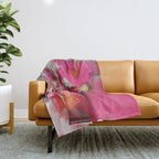 Bouquet floral abstract art Throw Blanket Gallery Image 1