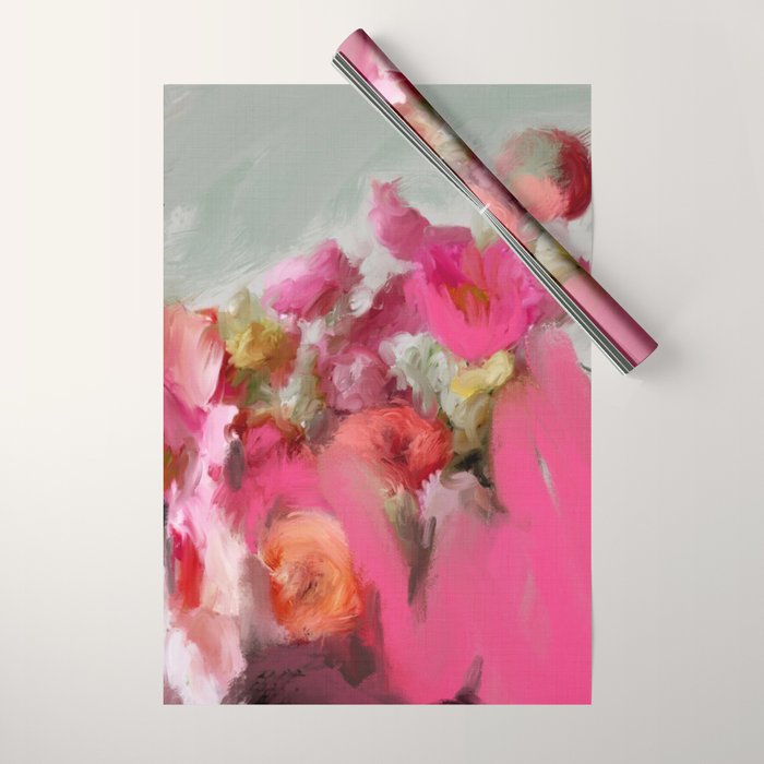 Bouquet floral abstract art Wrapping Paper Gallery Image 1