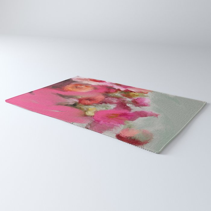 Bouquet floral abstract art Rug Gallery Image 3