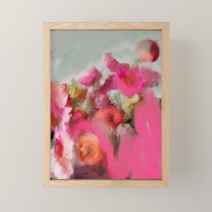 Bouquet floral abstract art Mini Art Print Gallery Image 1