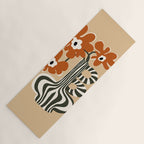 Retro flowerpot with stripe  Yoga Mat Gallery Image 1