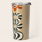 Retro flowerpot with stripe  Travel Mug Gallery Image 2
