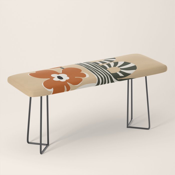 Retro flowerpot with stripe  Bench Gallery Image 1