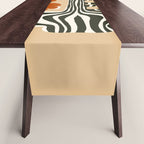Retro flowerpot with stripe  Table Runner Gallery Image 1