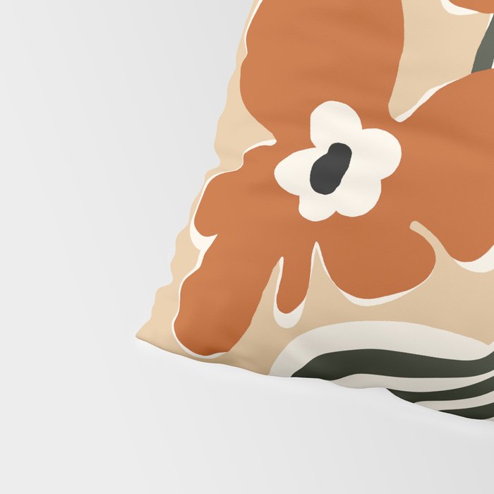 Retro flowerpot with stripe  Pillow Sham Gallery Image 4
