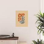Retro flowerpot with stripe  Poster Gallery Image 2
