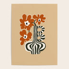 Retro flowerpot with stripe  Poster Gallery Image 4