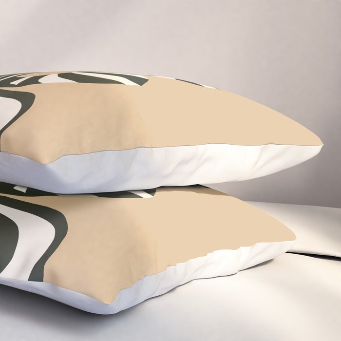 Retro flowerpot with stripe  Pillow Sham Gallery Image 3