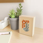 Retro flowerpot with stripe  Mini Art Print Gallery Image 2