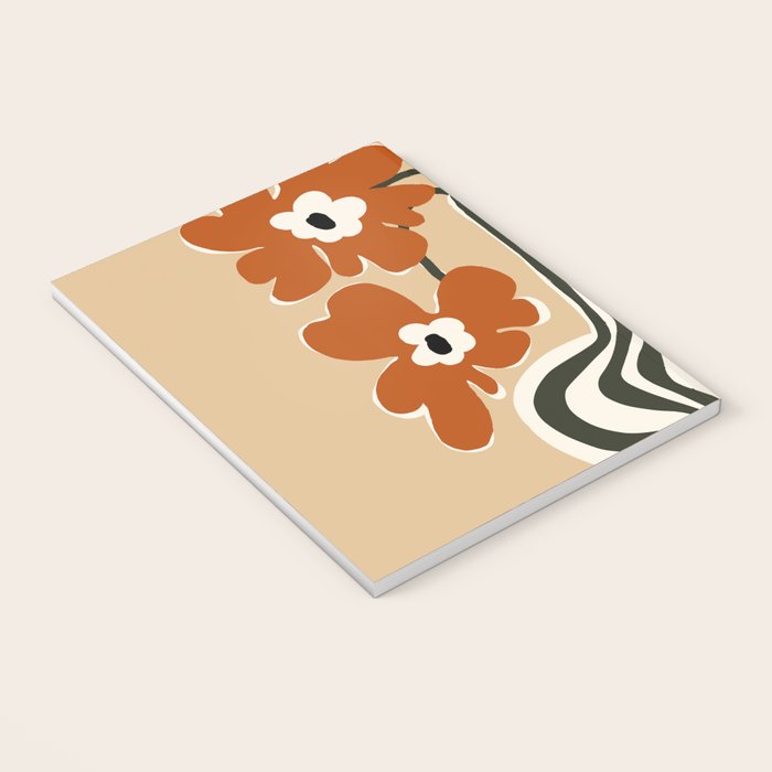 Retro flowerpot with stripe  Notebook Gallery Image 3