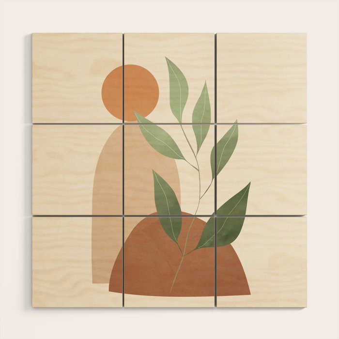 Abstract Rock Geometry 05 Wood Wall Art Gallery Image 1