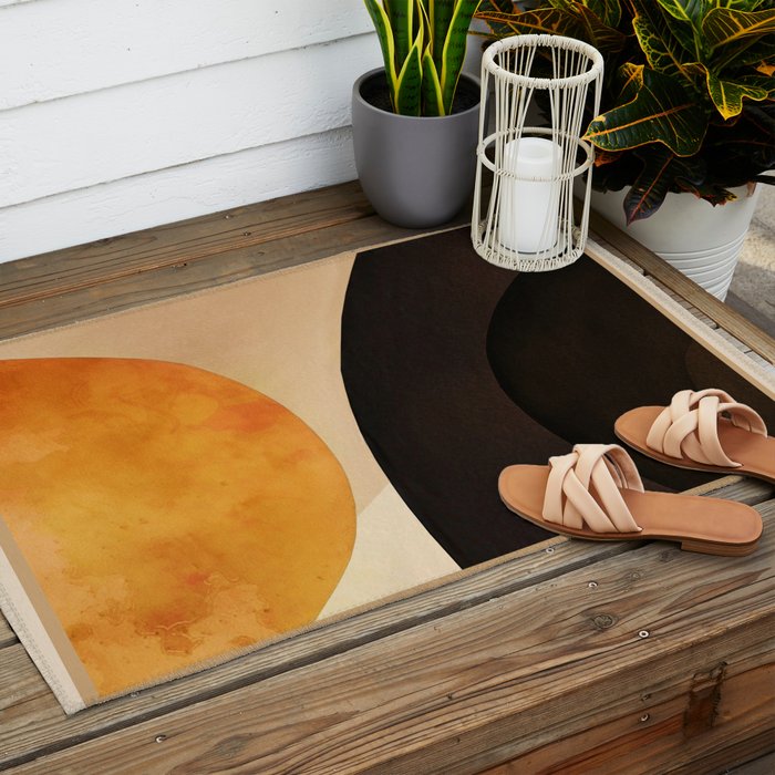 Abstract & Modern Shape Art 3 Outdoor Rug Gallery Image 2