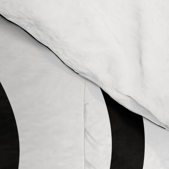 Swirl Marble Stripes Pattern (black/white) Comforter Gallery Image 4