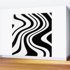 Swirl Marble Stripes Pattern (black/white) Wall Mural Gallery Image 2