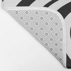 Swirl Marble Stripes Pattern (black/white) Bath Mat Gallery Image 2