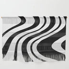 Swirl Marble Stripes Pattern (black/white) Wall Hanging Gallery Image 1
