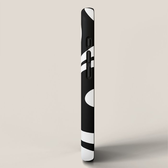 Swirl Marble Stripes Pattern (black/white) iPhone Case Gallery Image 2