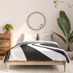 Swirl Marble Stripes Pattern (black/white) Comforter Gallery Image 3