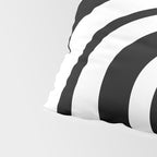 Swirl Marble Stripes Pattern (black/white) Pillow Sham Gallery Image 4