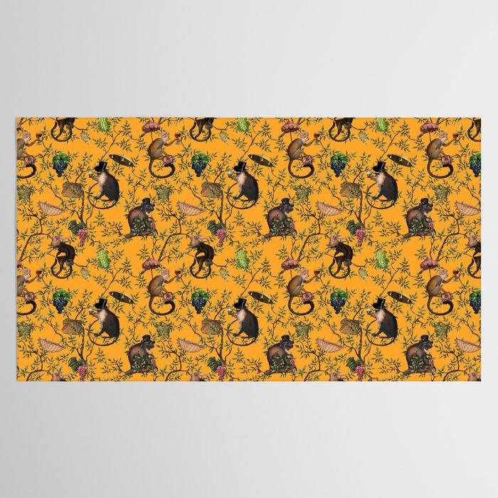 Vintage Chinoiserie Monkey Garden Party Tablecloth Gallery Image 2