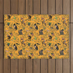 Vintage Chinoiserie Monkey Garden Party Outdoor Rug Gallery Image 1
