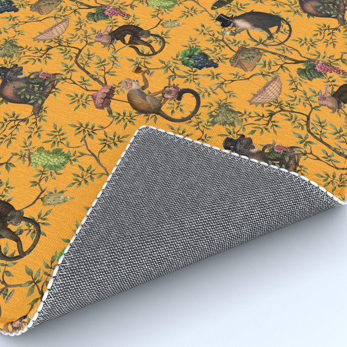 Vintage Chinoiserie Monkey Garden Party Rug Gallery Image 4