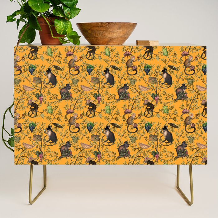Vintage Chinoiserie Monkey Garden Party Credenza Gallery Image 1