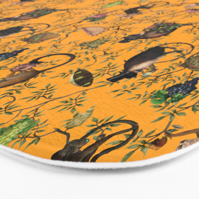 Vintage Chinoiserie Monkey Garden Party Bath Mat Gallery Image 3