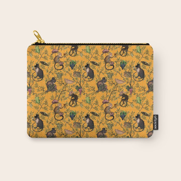 Vintage Chinoiserie Monkey Garden Party Carry All Pouch Gallery Image 1