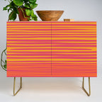 Natural Stripes Modern Minimalist Colour Block Pattern Magenta Orange Mustard Ochre Credenza Gallery Image 1