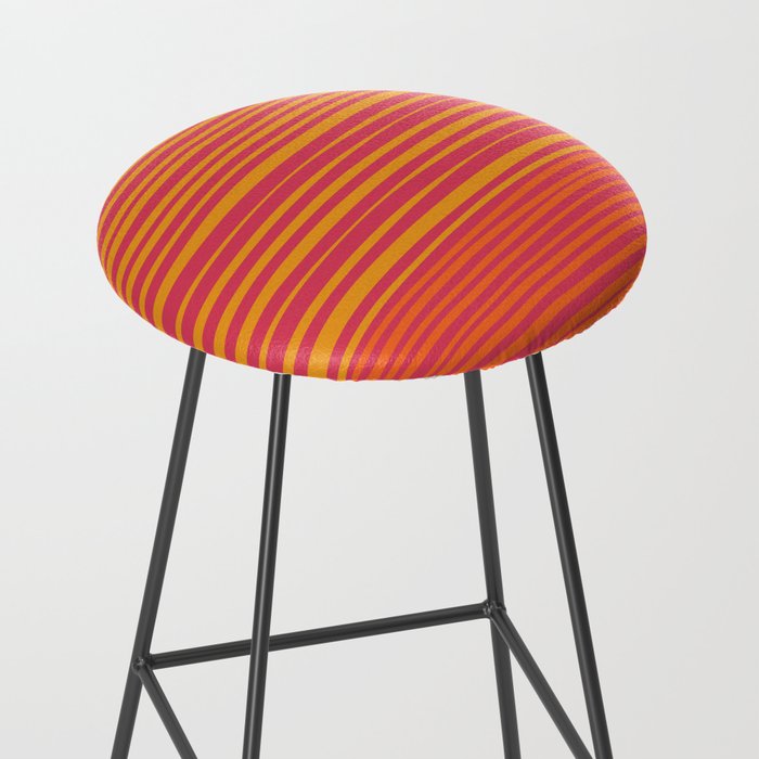 Natural Stripes Modern Minimalist Colour Block Pattern Magenta Orange Mustard Ochre Stool Gallery Image 2