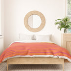Natural Stripes Modern Minimalist Colour Block Pattern Magenta Orange Mustard Ochre Duvet Cover Gallery Image 3