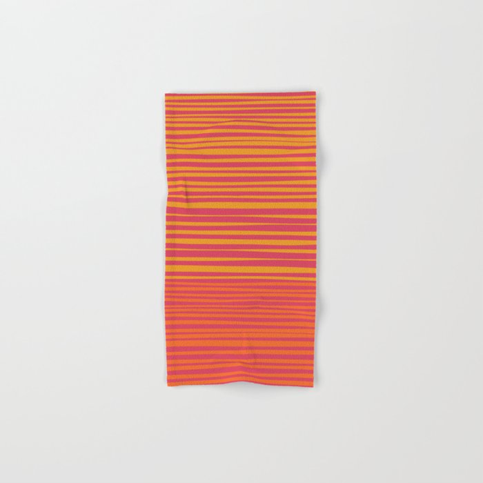 Natural Stripes Modern Minimalist Colour Block Pattern Magenta Orange Mustard Ochre Bath Towel Gallery Image 1