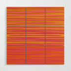 Natural Stripes Modern Minimalist Colour Block Pattern Magenta Orange Mustard Ochre Wood Wall Art Gallery Image 1