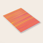 Natural Stripes Modern Minimalist Colour Block Pattern Magenta Orange Mustard Ochre Notebook Gallery Image 3