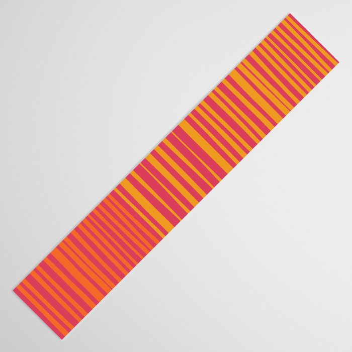 Natural Stripes Modern Minimalist Colour Block Pattern Magenta Orange Mustard Ochre Table Runner Gallery Image 3
