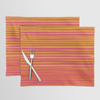 Natural Stripes Modern Minimalist Colour Block Pattern Magenta Orange Mustard Ochre Placemat Gallery Image 1