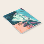 Wild [7]: a bold, colorful abstract mixed-media piece in teal, orange, neon blue, pink and white Notebook Gallery Image 3