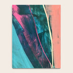 Wild [7]: a bold, colorful abstract mixed-media piece in teal, orange, neon blue, pink and white Notebook Gallery Image 4