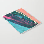 Wild [7]: a bold, colorful abstract mixed-media piece in teal, orange, neon blue, pink and white Notebook Gallery Image 2