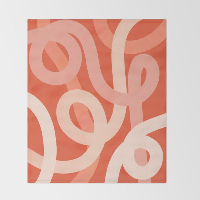 Summer Lines - Minimal Art Print Throw Blanket Gallery Image 2