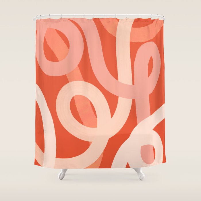 Summer Lines - Minimal Art Print Shower Curtain Gallery Image 1
