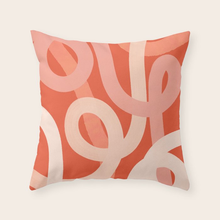 Summer Lines - Minimal Art Print Throw Pillow Gallery Image 6