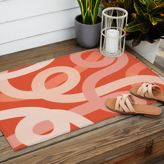 Summer Lines - Minimal Art Print Outdoor Rug Gallery Image 2