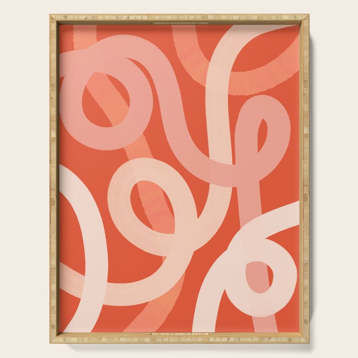 Summer Lines - Minimal Art Print Serving Tray Gallery Image 1