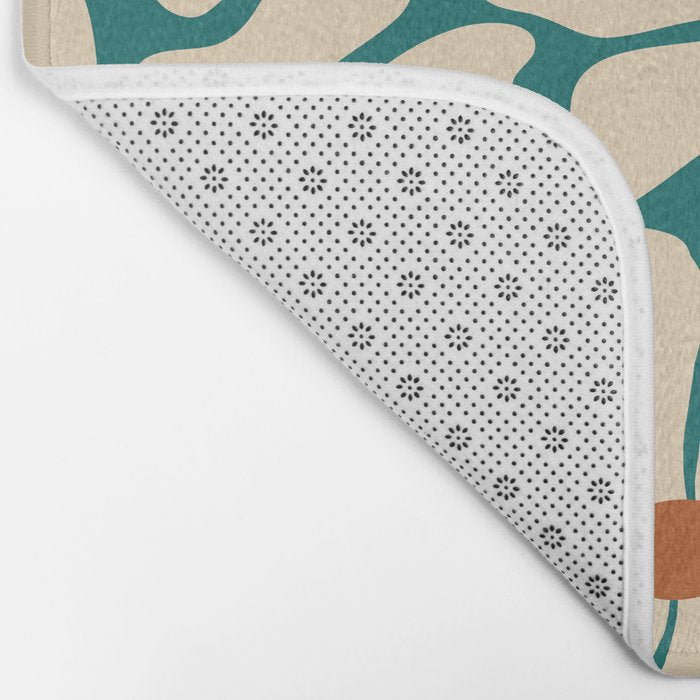 Colors of Joy - Groovy Flowers Green Bath Mat Gallery Image 2