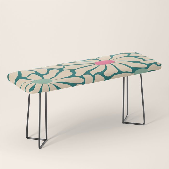Colors of Joy - Groovy Flowers Green Bench Gallery Image 1