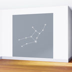 Virgo Zodiac Star Constellation Line Art Blue Grey Wall Mural Gallery Image 2